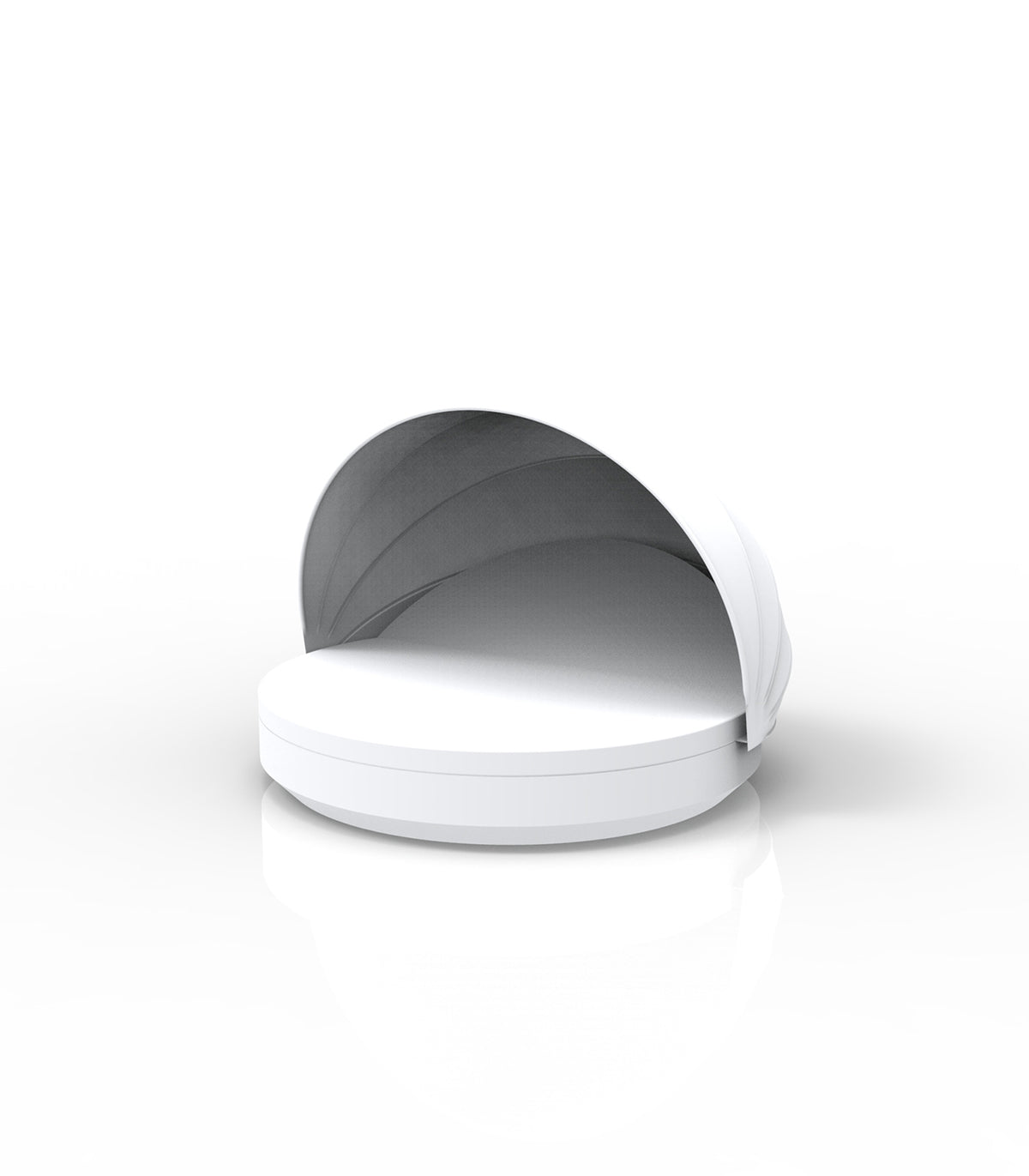 VELA Daybed Round Outdoor Sunbed with Reclining Backrest and Canopy
