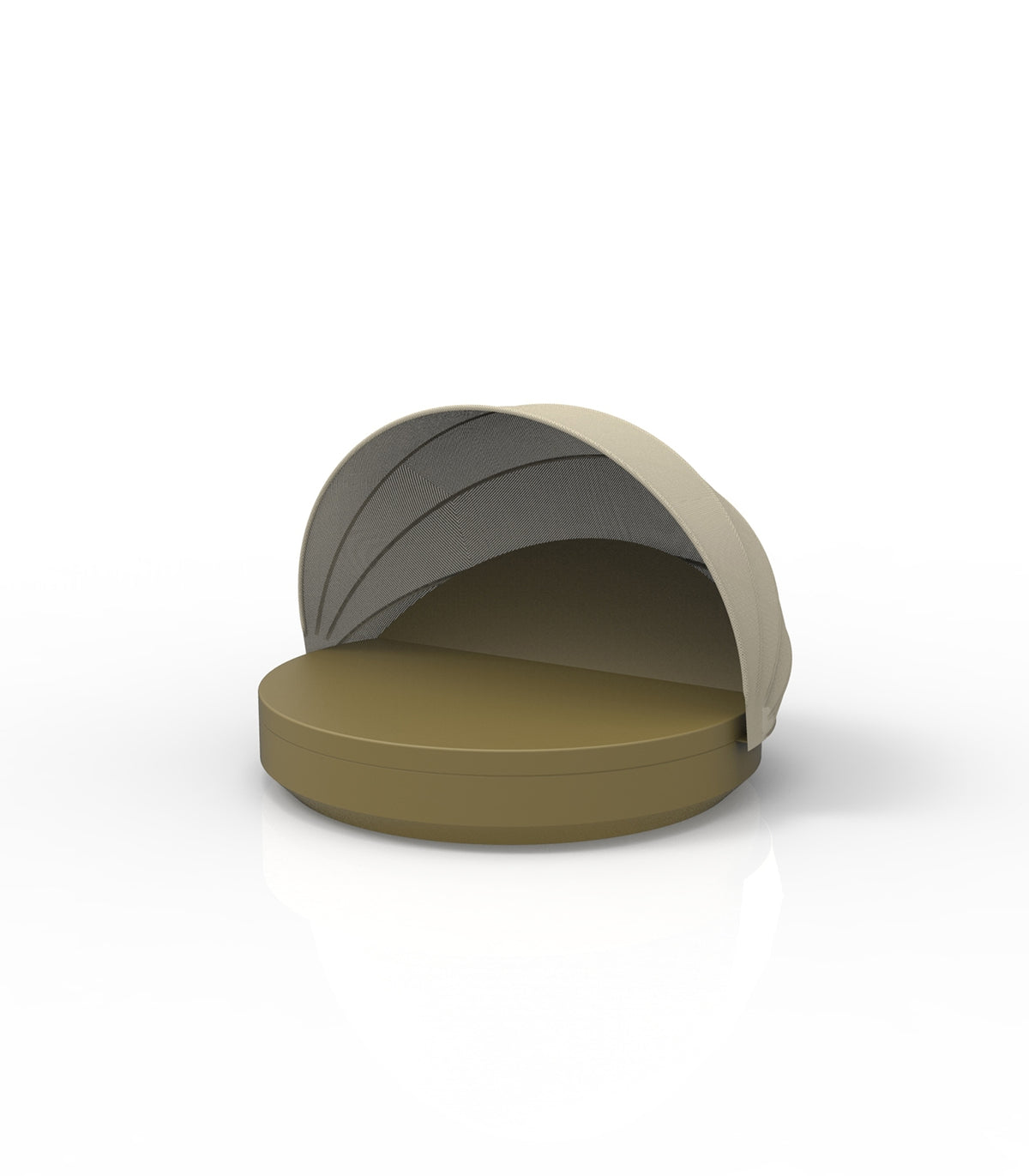 Matelas Exterieur avec Dossier Khaki pour Terrasse Abri Anti UV