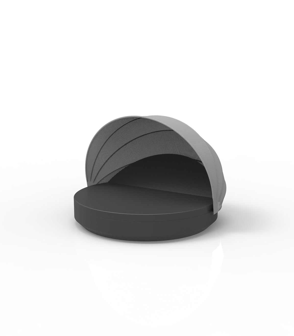 Transat Geant Couleur Anthracite avec Dossier Ajustable and Ombrelle Couleur Acier
