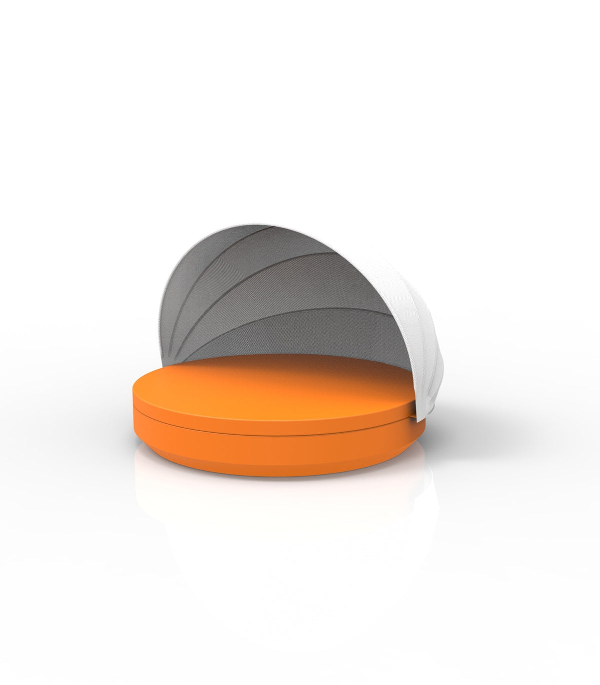 Divan Extra Large pour le Dehors Couleur Orange avec Toit Reglable