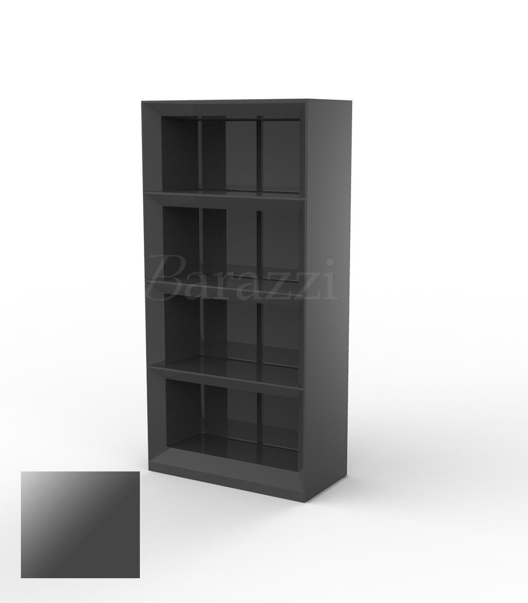 Vela H200 Lacquered Modular Bar Shelves - Anthracite Color with Lacquered Finish - Vondom