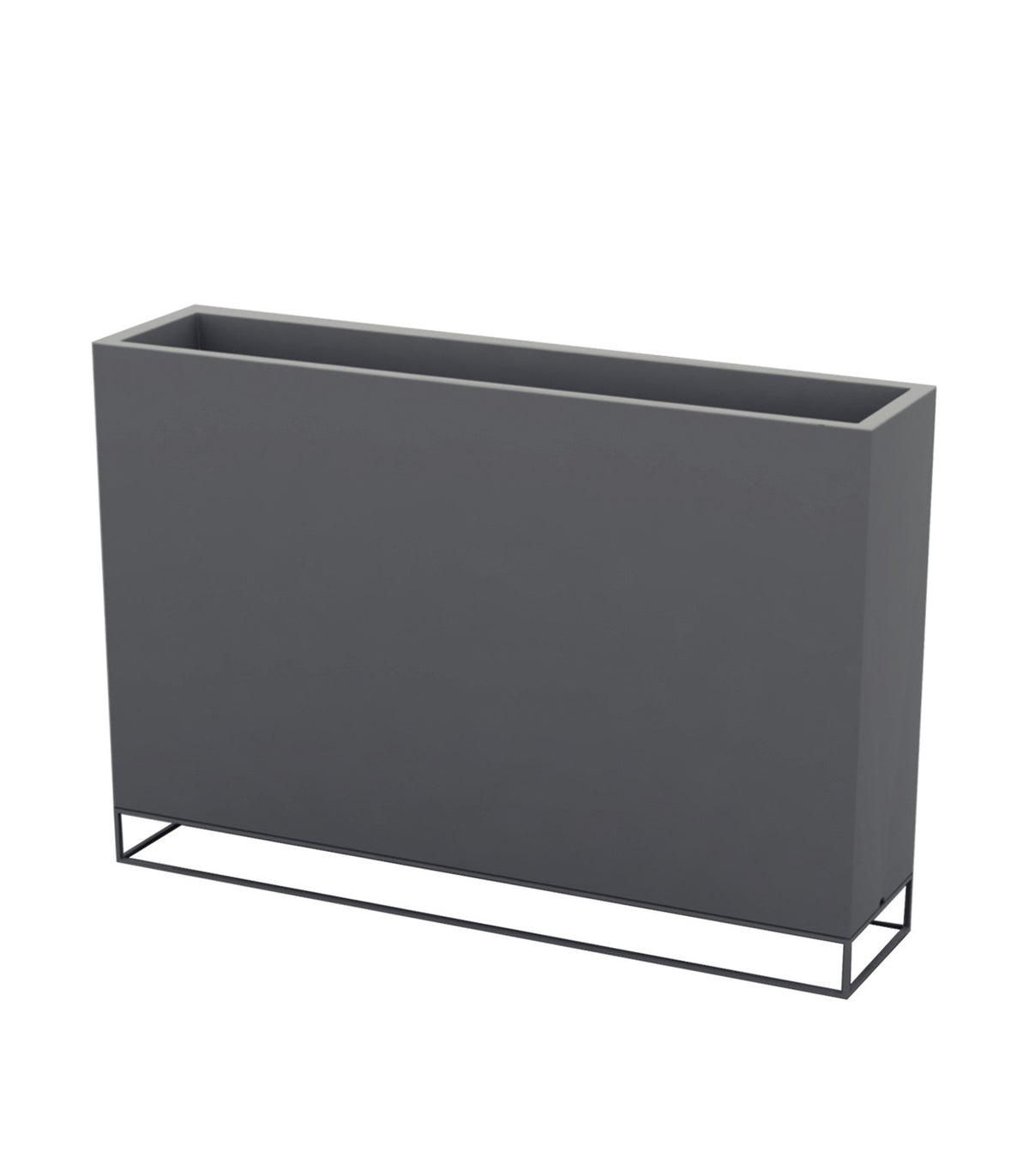 VELA lacquered design planter - Vondom - steel grey