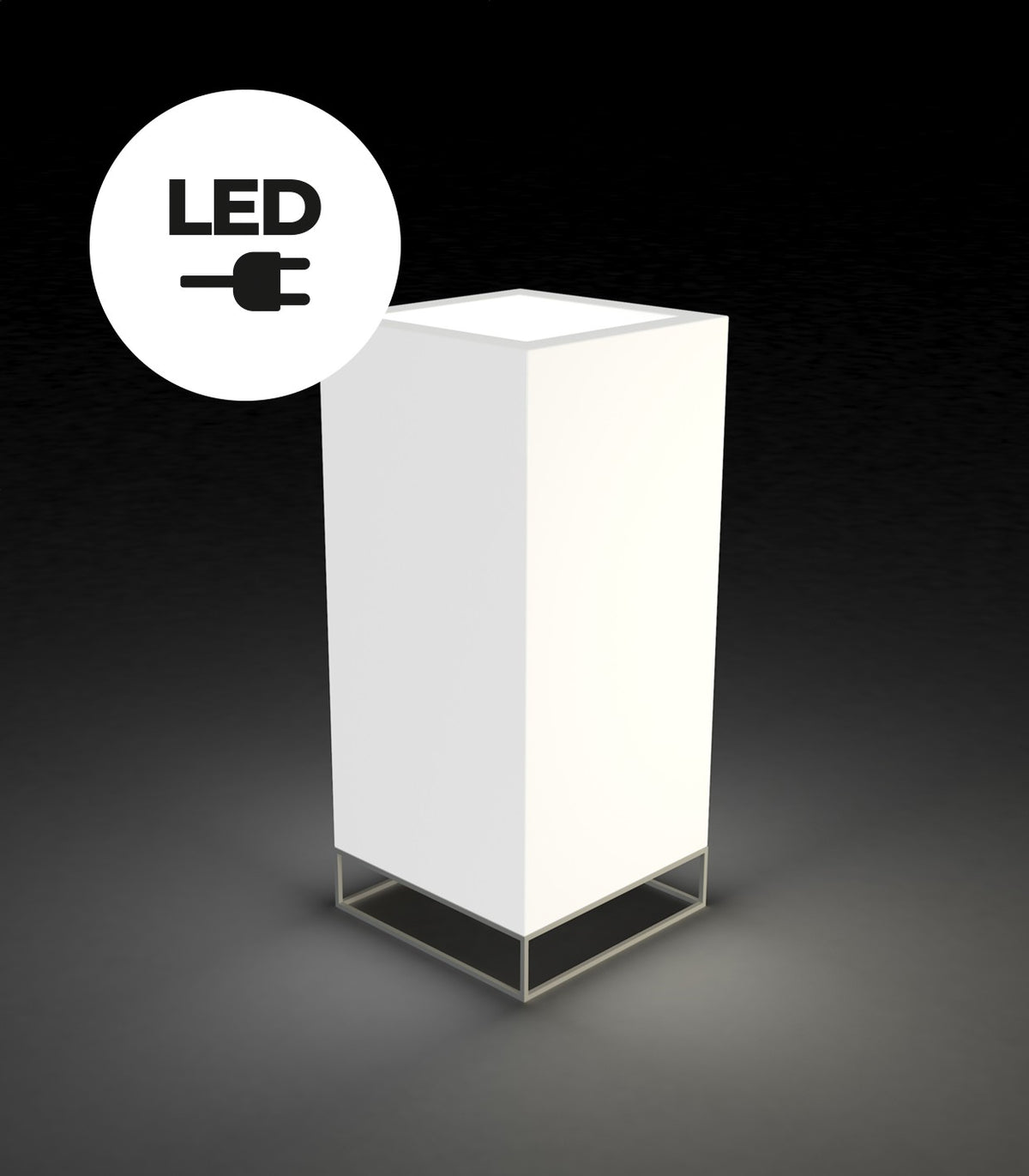 VELA HIGH CUBE LAMP 40X40X90 - Indoor cube lamp