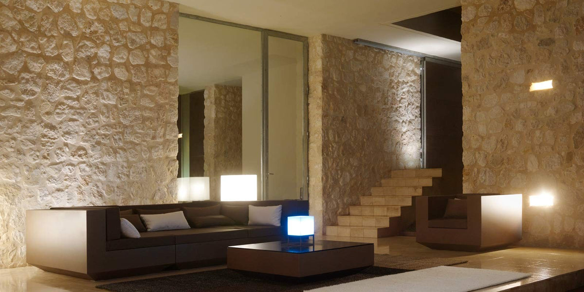 VELA HIGH CUBE LAMP 40X40X90 - Indoor cube lamp