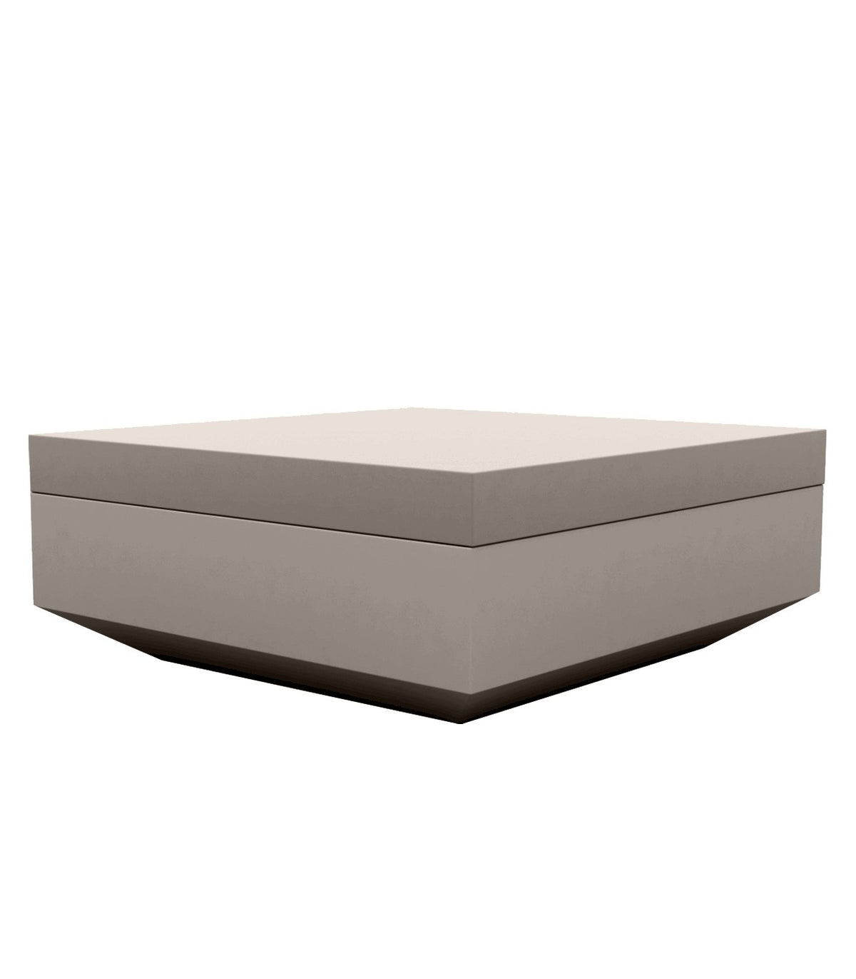Pouf design carré Vela Vondom - taupe