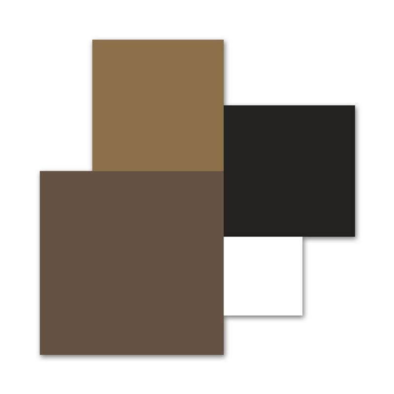 VELA Rug Geometric Square Brown Black Gold White Outdoor Rug by Vondom