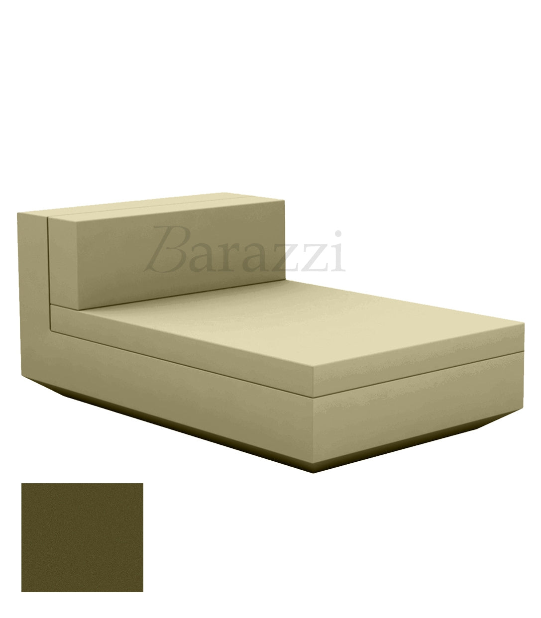Chaise longue Vela Sofa Central Khaki Matt Vondom