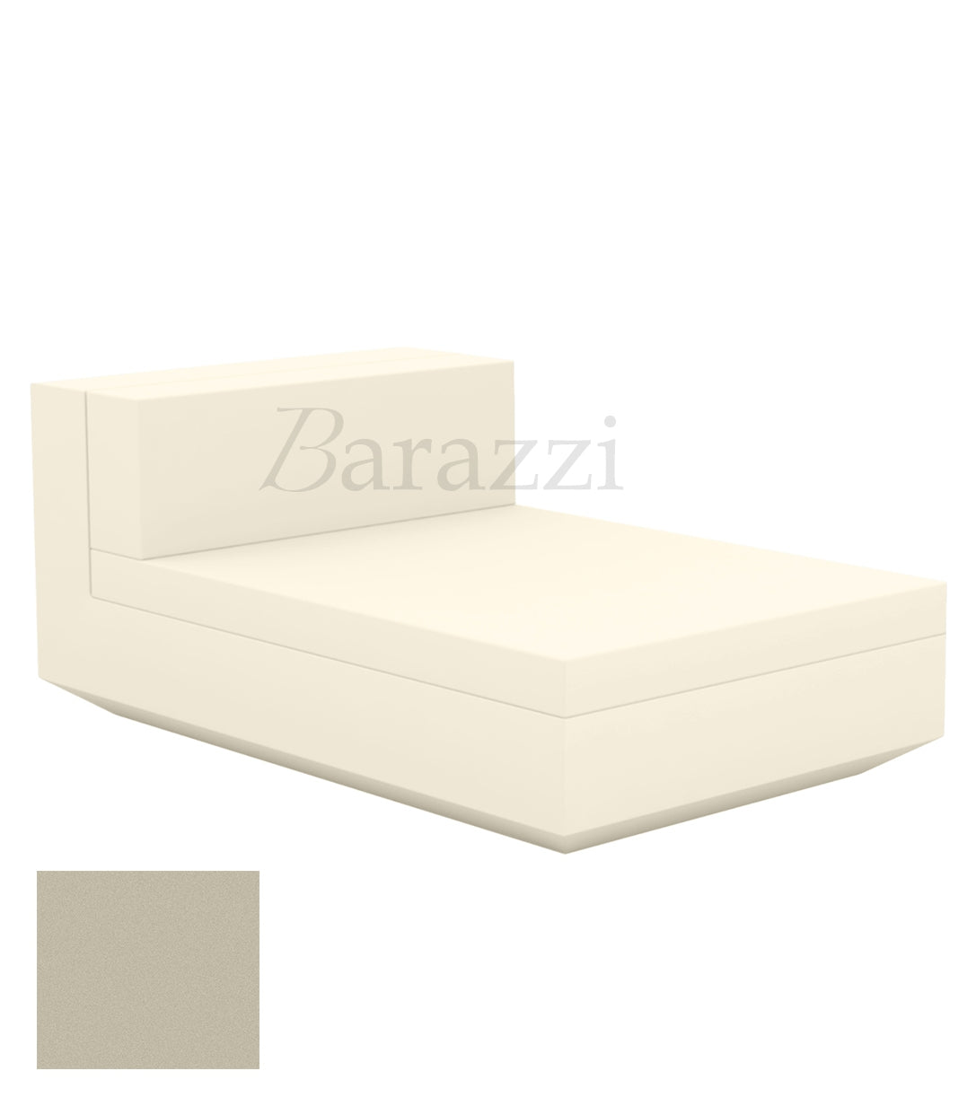 Chaise longue Vela Sofa Central Ecru Matt Vondom