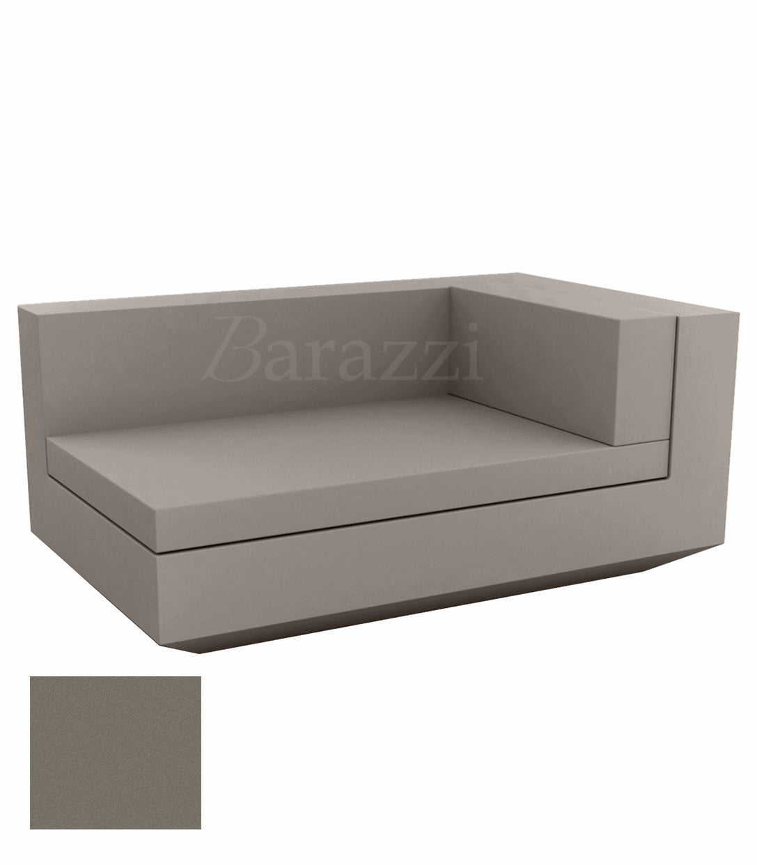 Chaise-longue Vela Sofa Droit Taupe Mat Vondom
