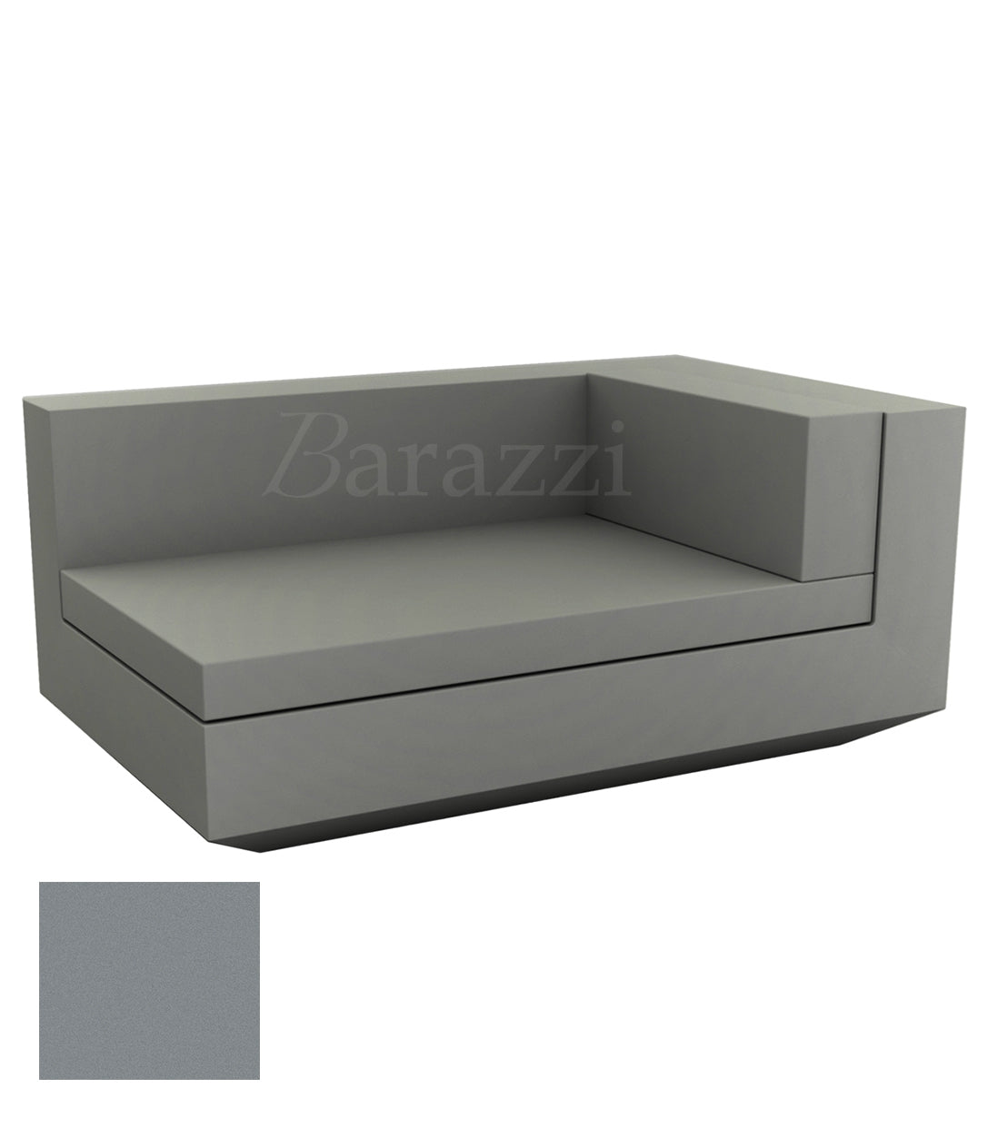 Chaise-longue Vela Sofa Droit Acier Mat Vondom