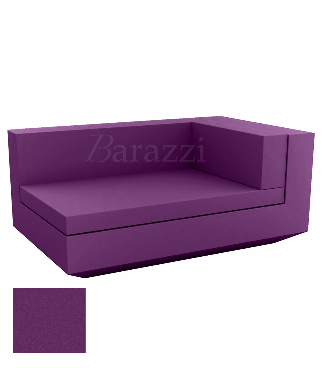 Chaise-longue Vela Sofa Droit Prune Mat Vondom