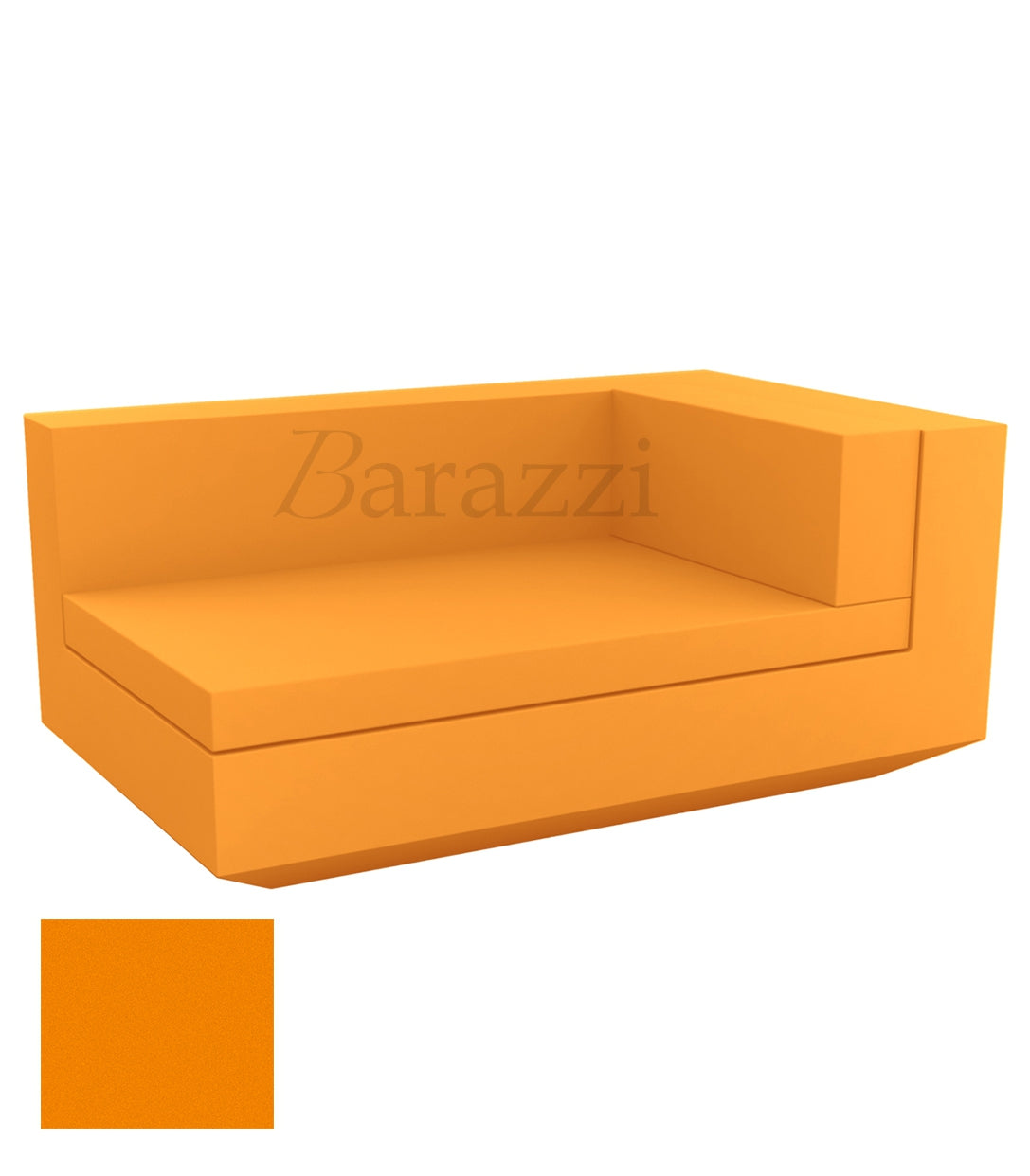 Chaise-longue Vela Sofa Droit Orange Mat Vondom