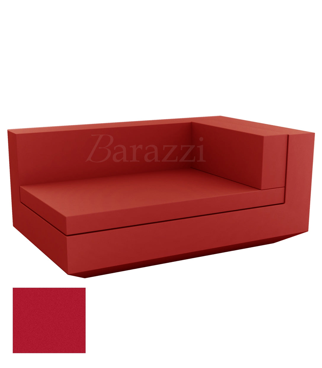 Chaise-longue Vela Sofa Droit Rouge Mat Vondom