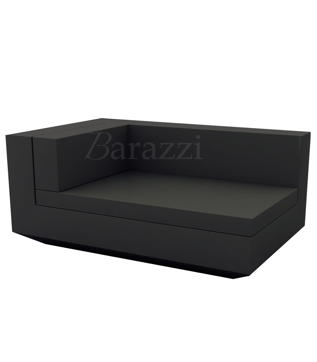 Vela Sofa Chaiselongue Black Matt by Vondom