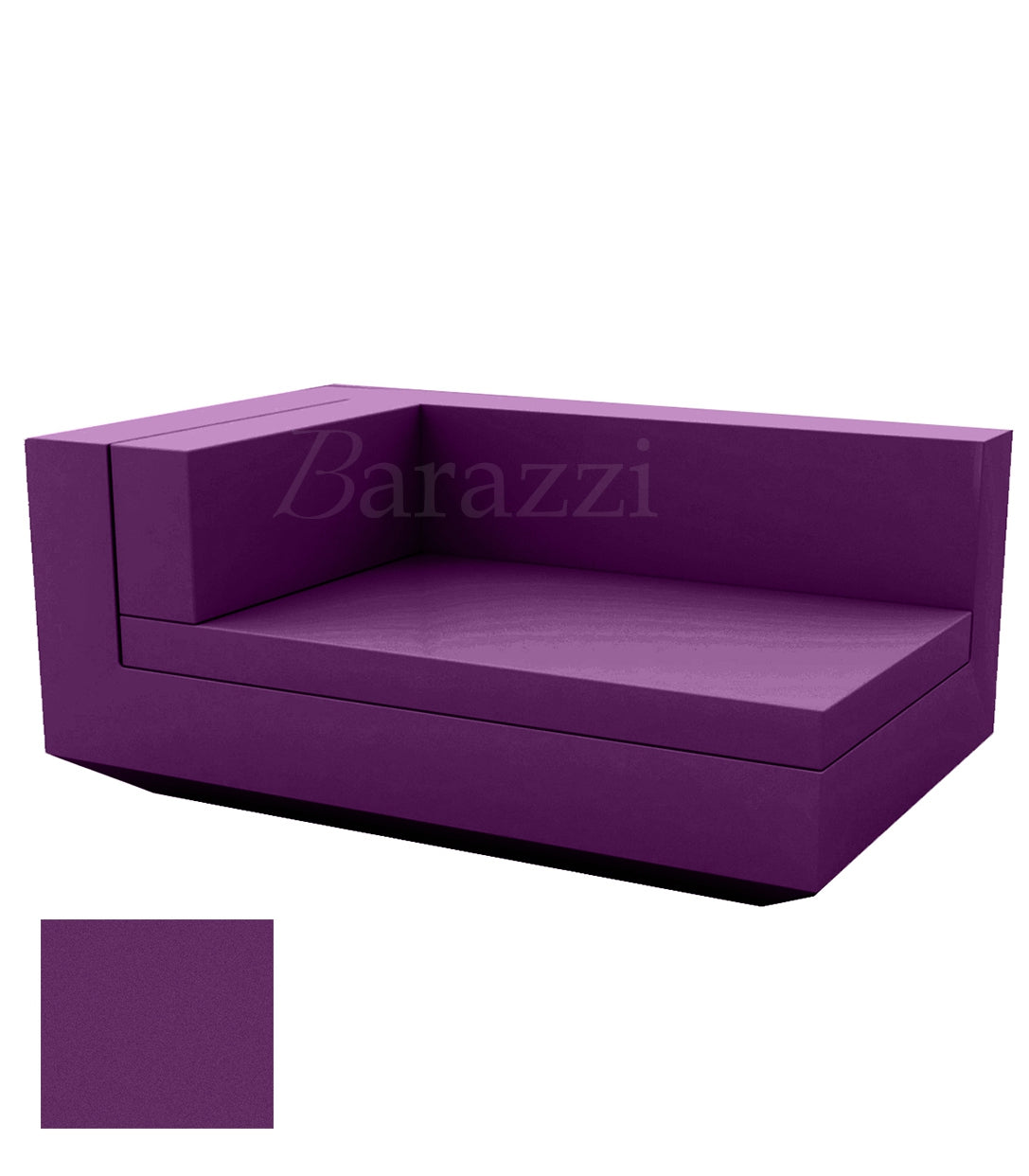 Vela Sofa Chaiselongue Plum Matt by Vondom