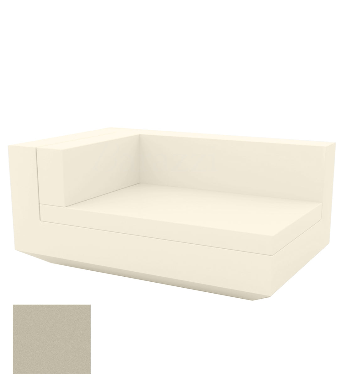 Vela Sofa Chaiselongue Ecru Matt by Vondom