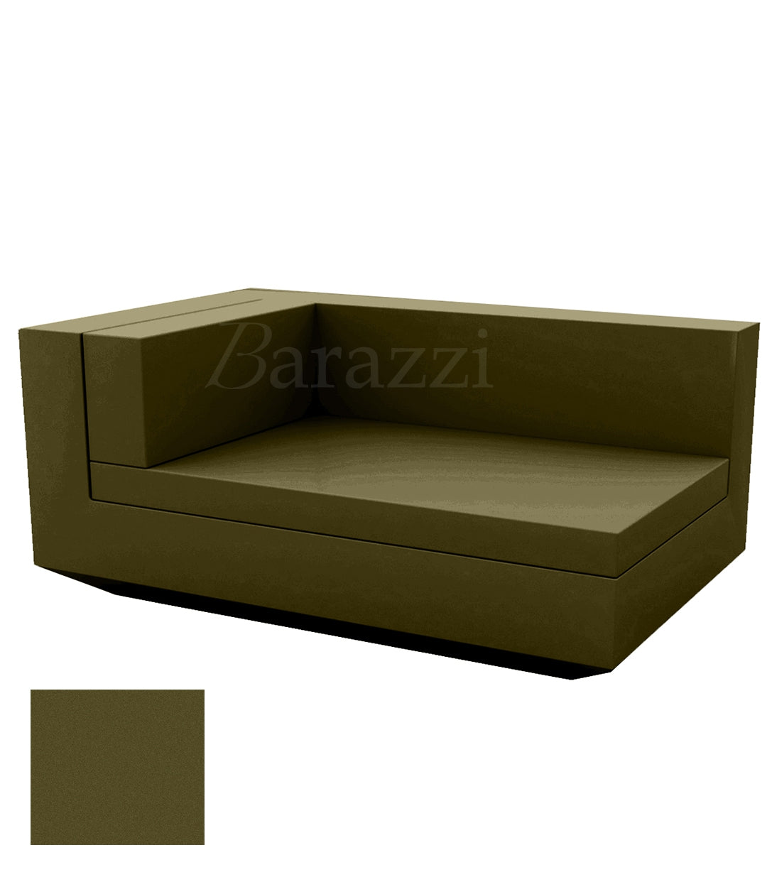Vela Sofa Chaiselongue Khaki Matt by Vondom