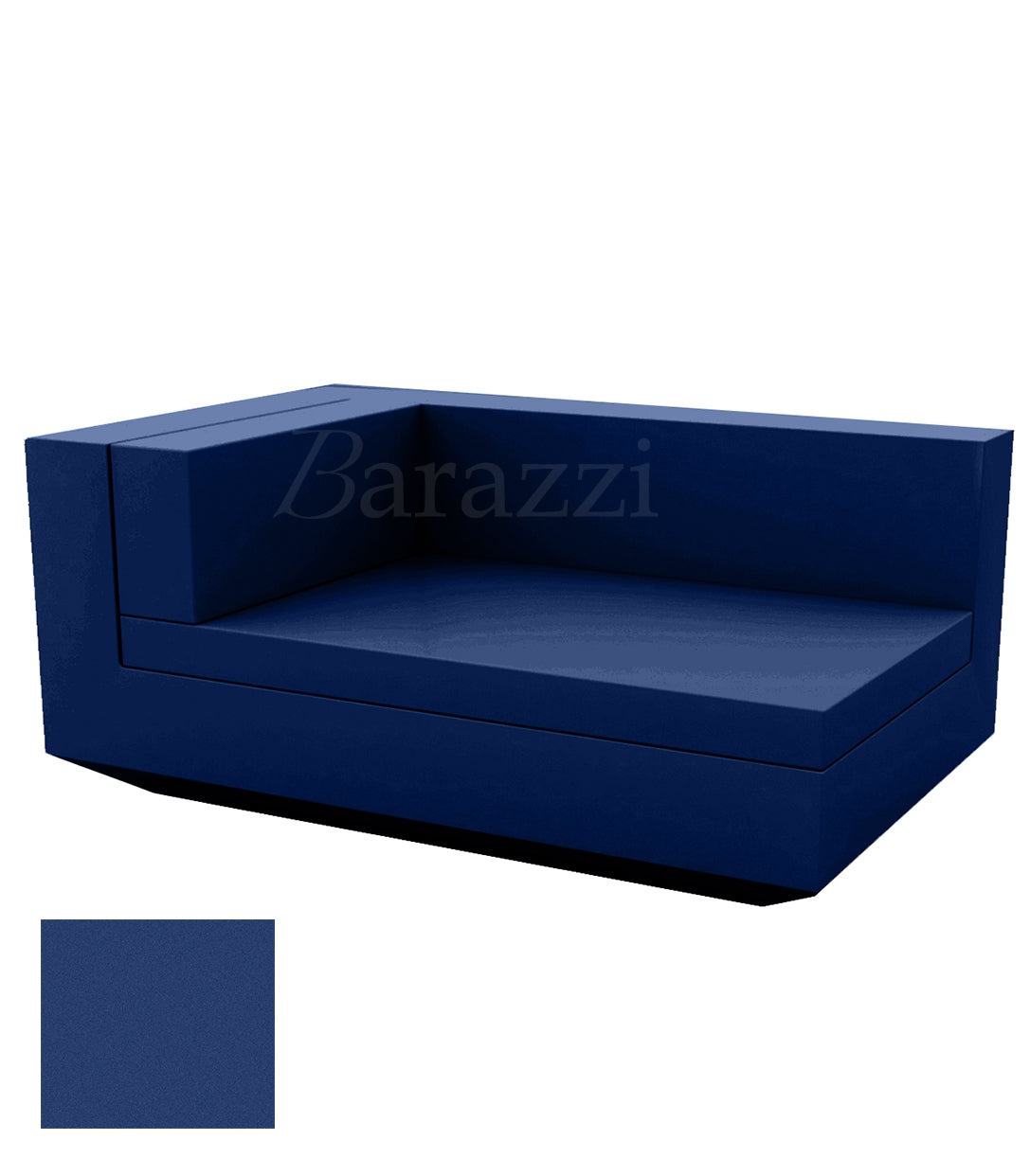 Vela Sofa Chaiselongue Navy Matt by Vondom