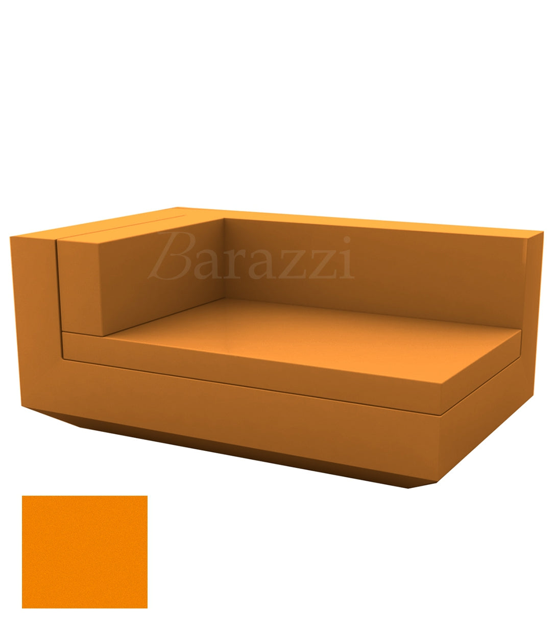 Vela Sofa Chaiselongue Orange Matt by Vondom