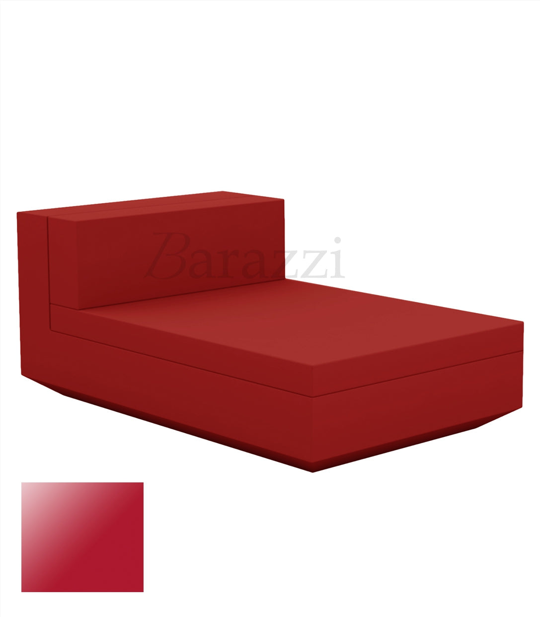 Meridienne Vela Sofa Central Rouge laque Vondom