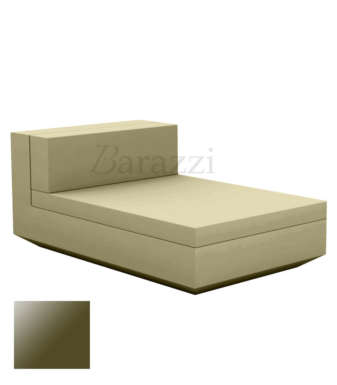 Meridienne Vela Sofa Central Kaki laque Vondom