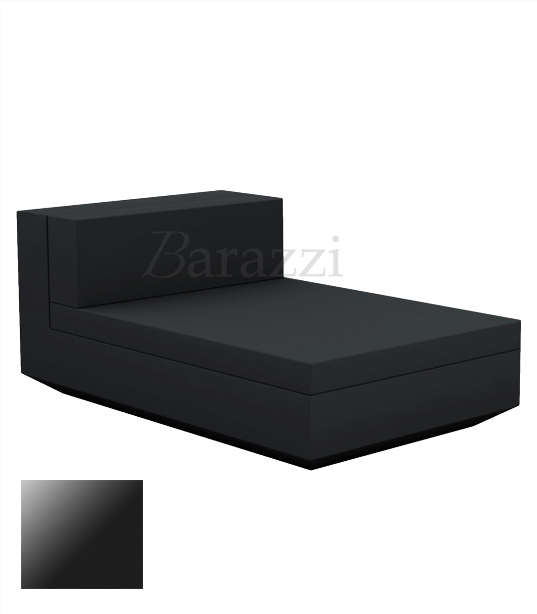 Meridienne Vela Sofa Central Noir laque Vondom