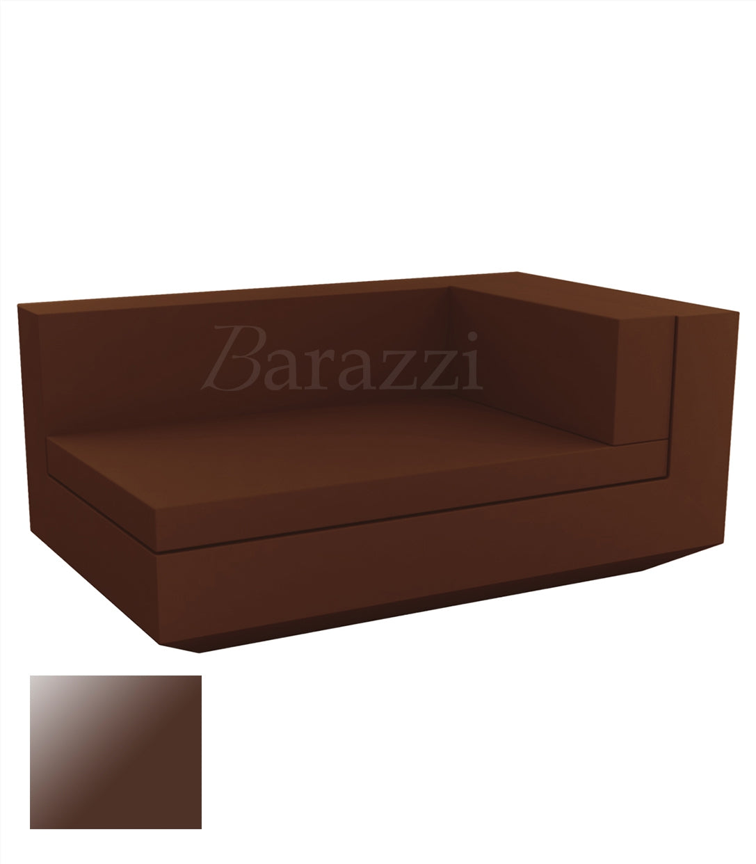 Meridienne Vela Sofa Droit Bronze Laque Vondom