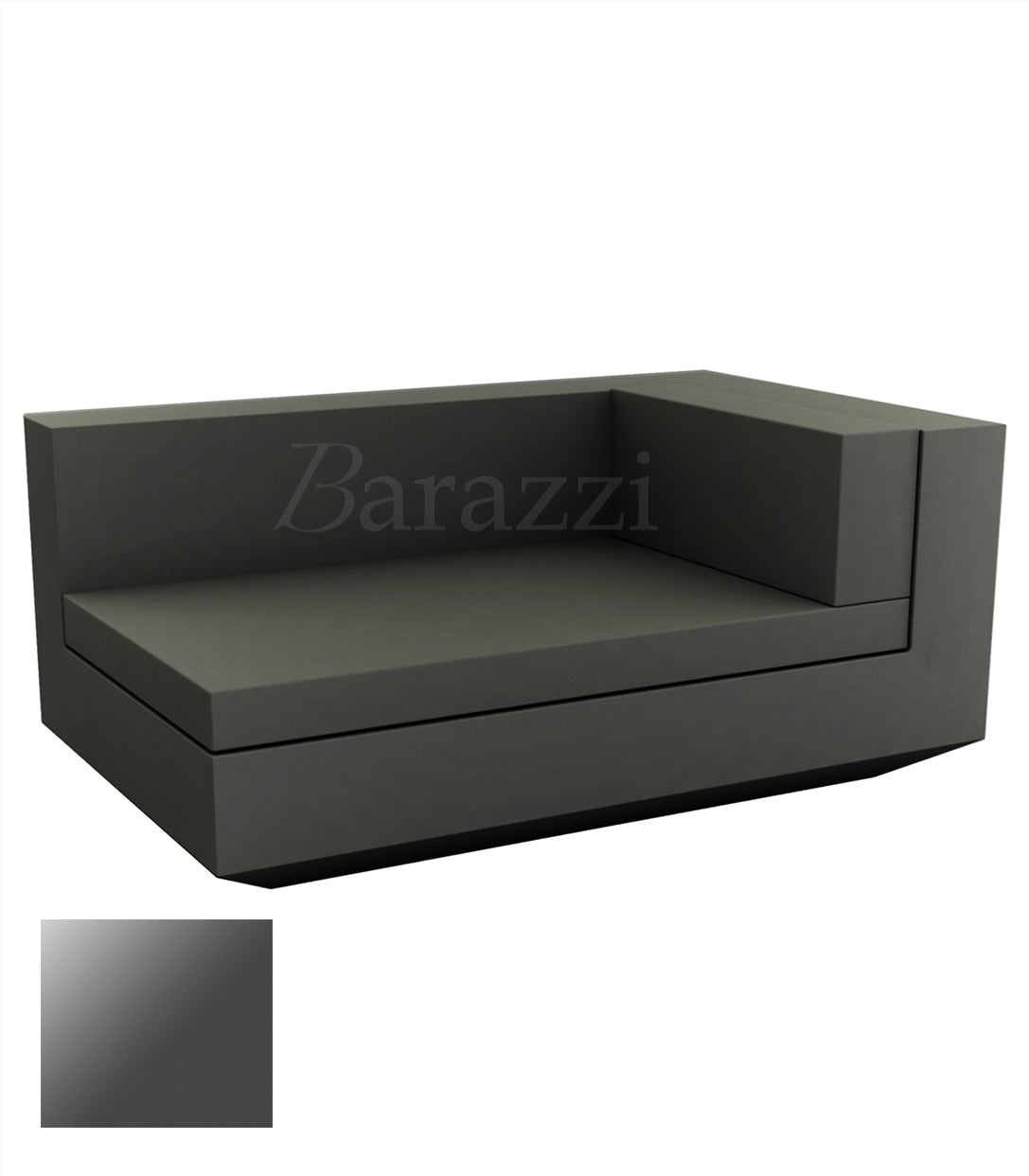Meridienne Vela Sofa Droit Anthracite Laque Vondom