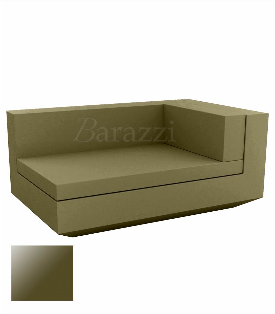 Meridienne Vela Sofa Droit Kaki Laque Vondom