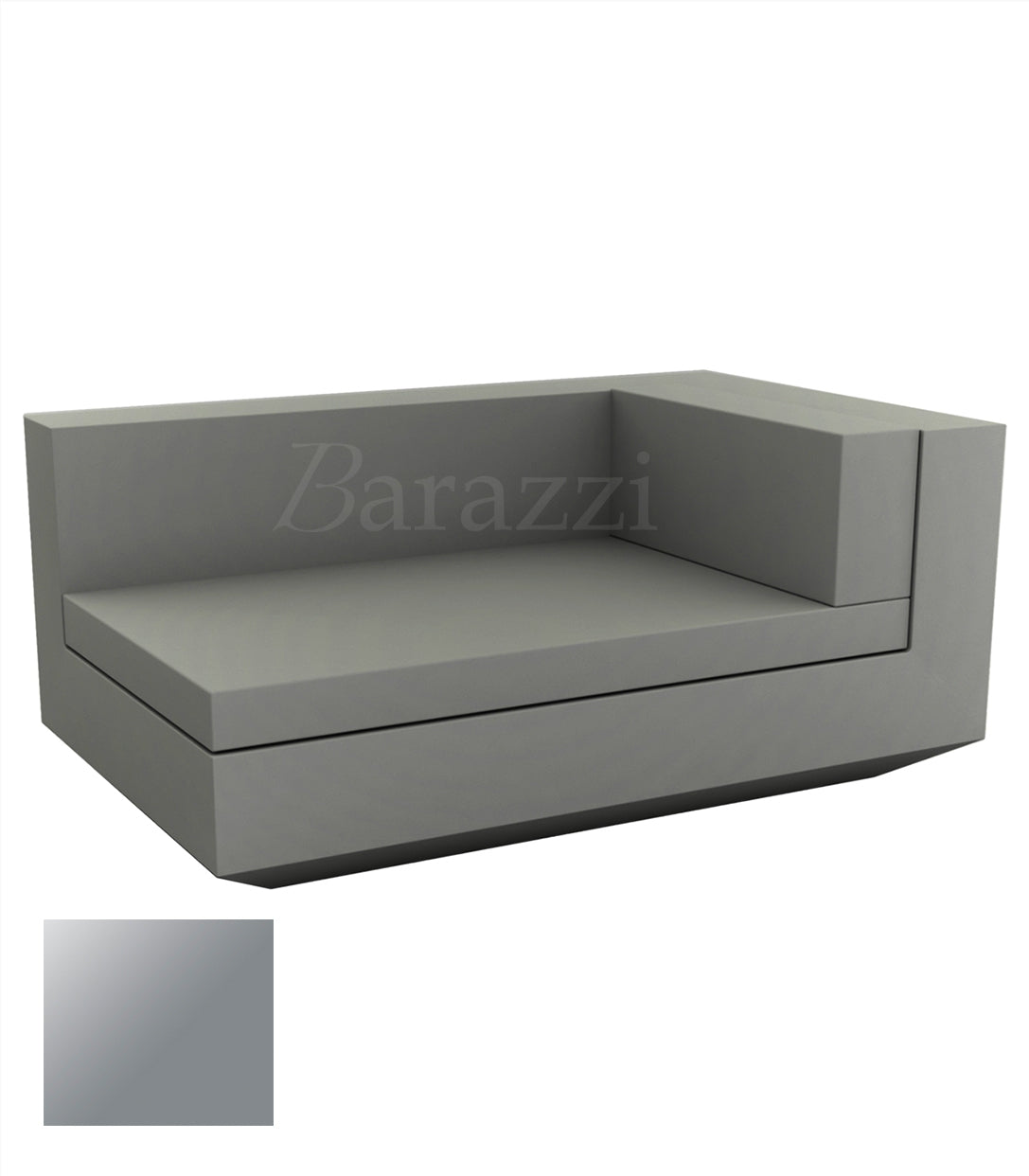 Meridienne Vela Sofa Droit Acier Laque Vondom