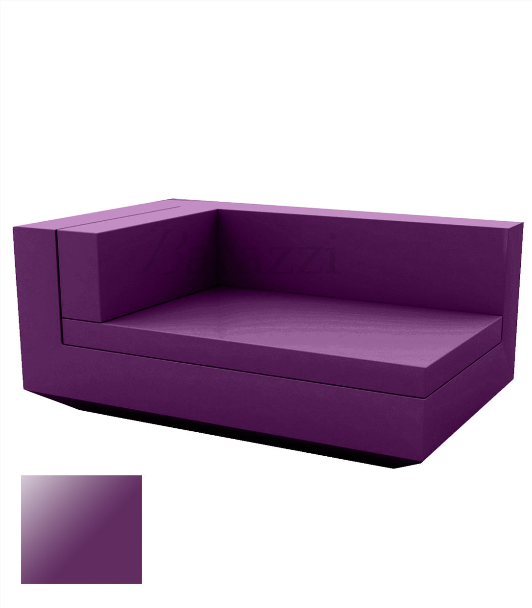 Vela Sofa Chaiselongue Plum lacquered