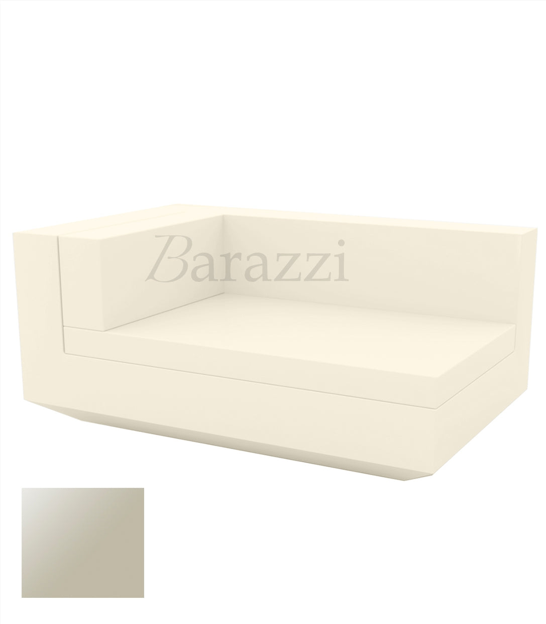 Vela Sofa Chaiselongue Ecru lacquered