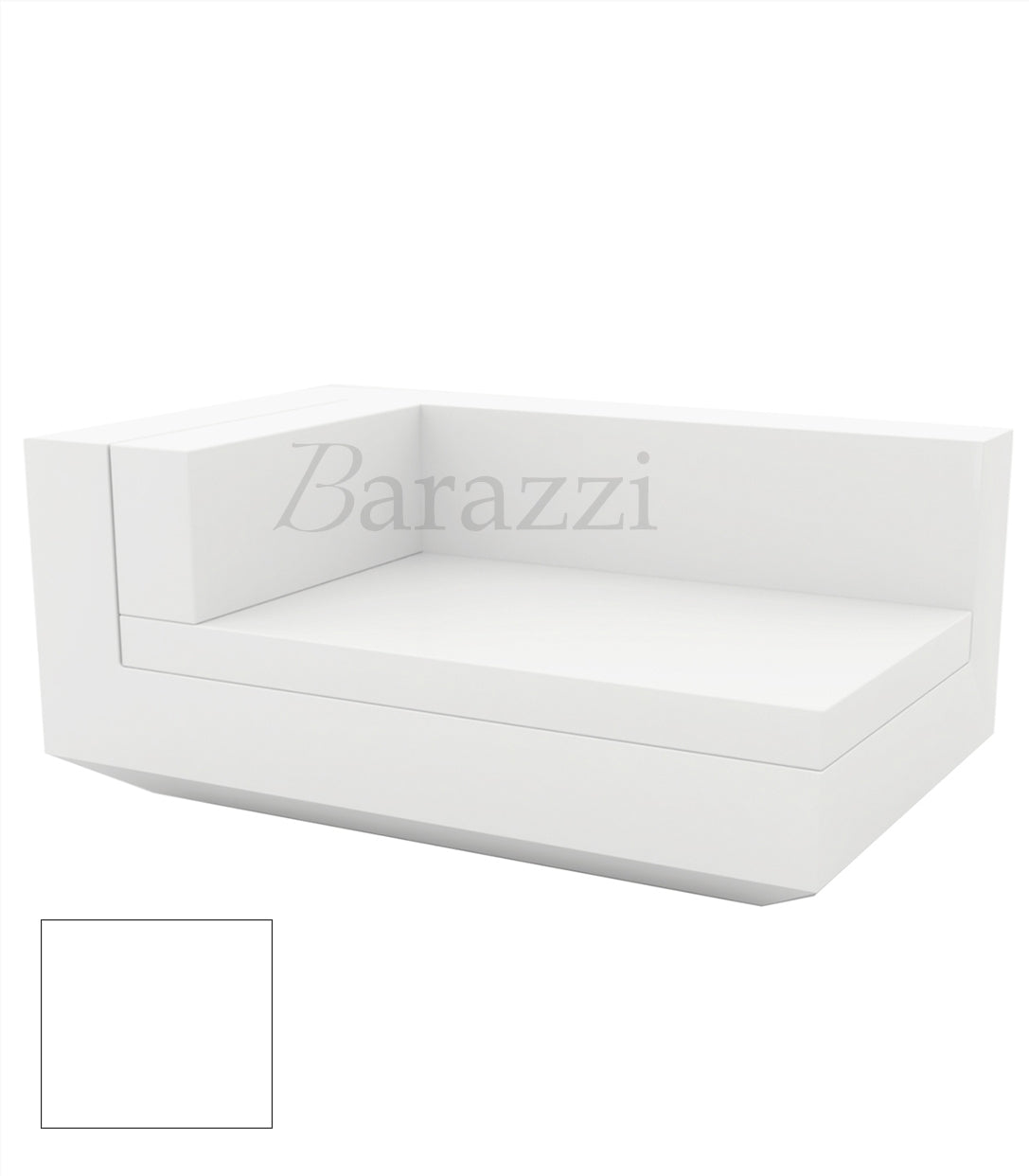Vela Sofa Chaiselongue White lacquered