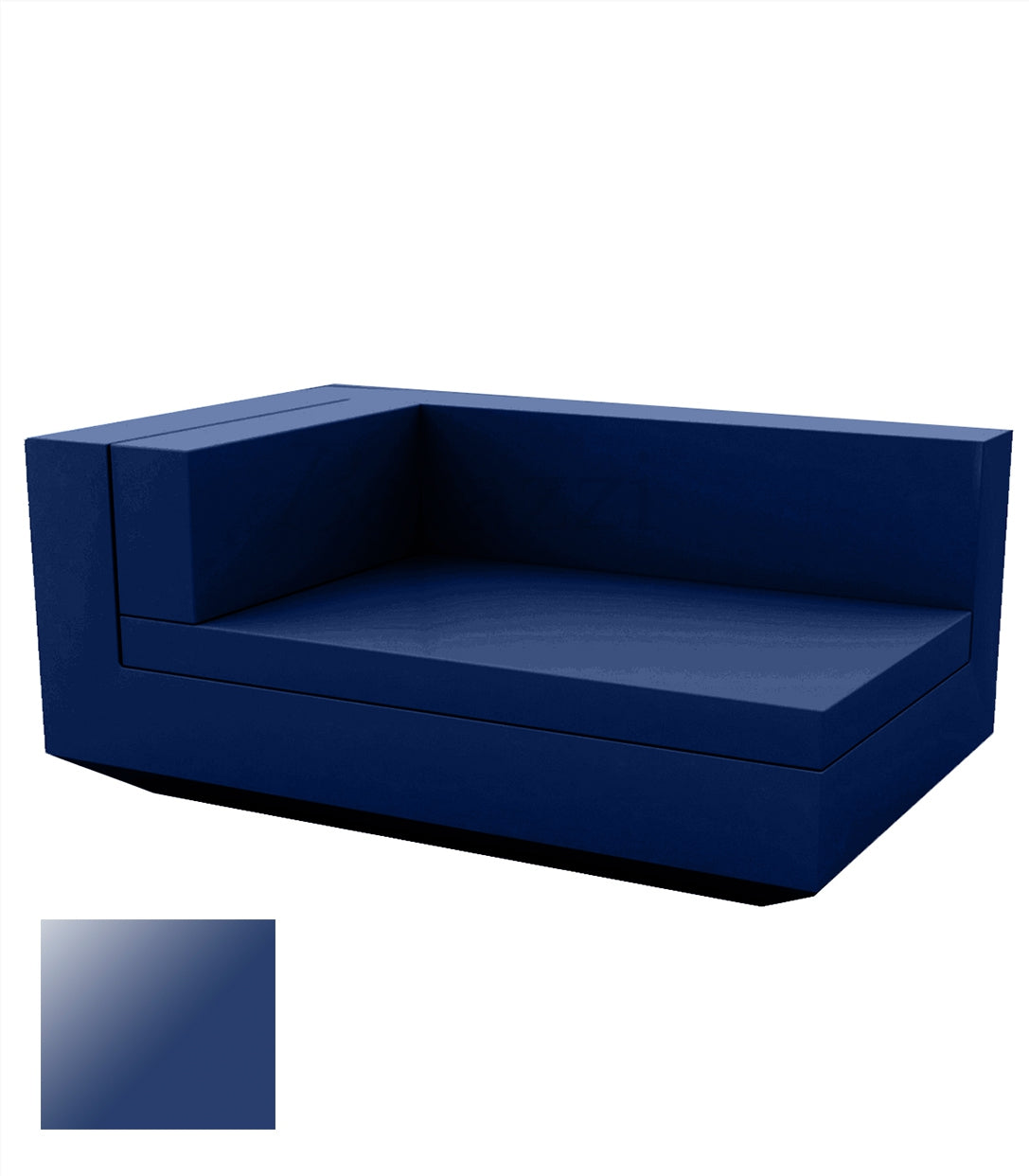 Vela Sofa Chaiselongue Navy lacquered