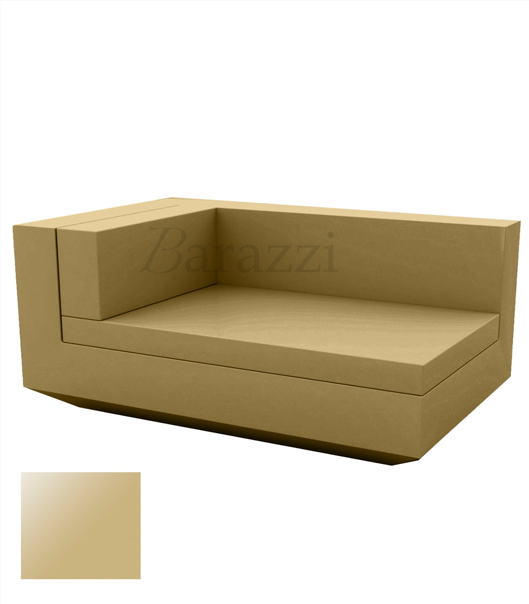 Vela Sofa Chaiselongue Beige lacquered