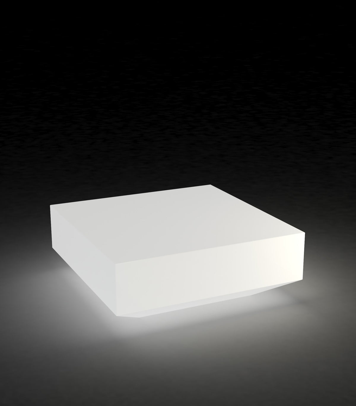 VELA Table Basse Carré Lumineuse LED Blanche - Vondom