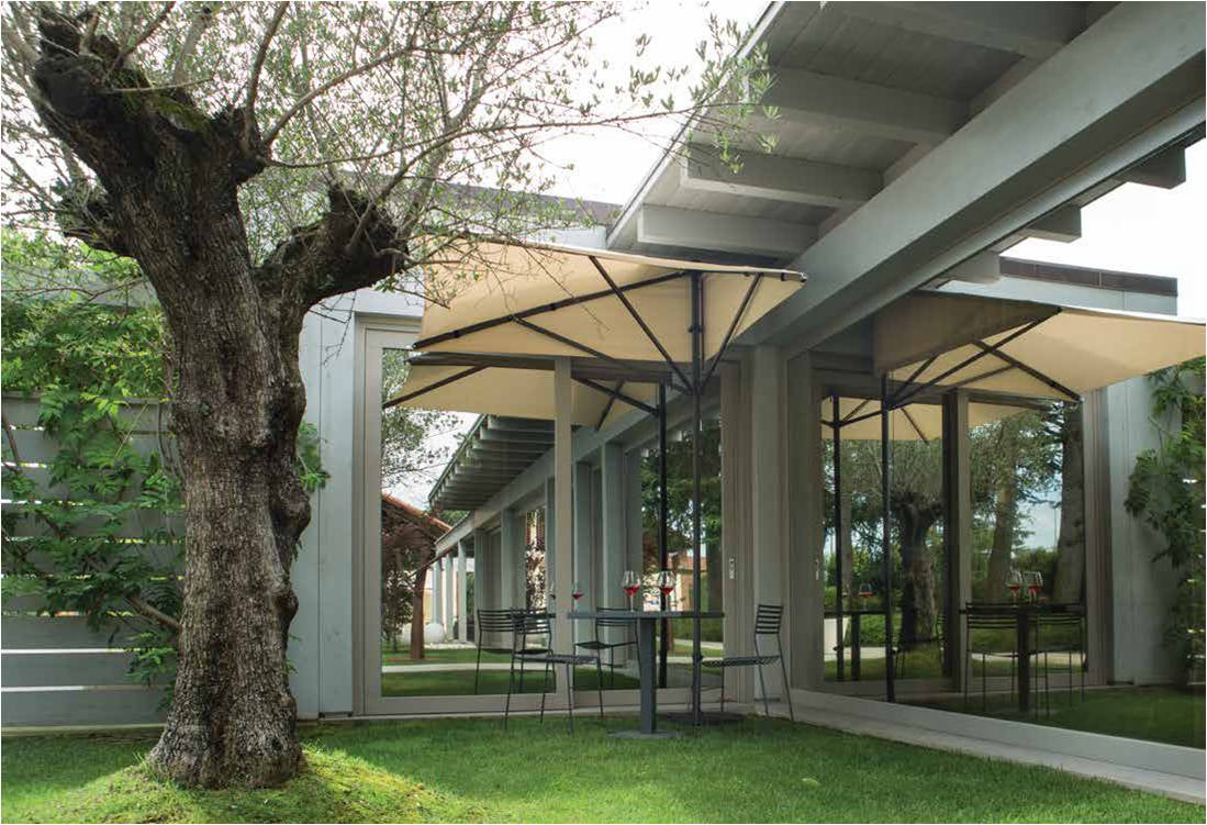Wall Half Rectangular Wall Umbrella - Sizes 100x200, 150x280, 200x400 cm, Corner 200 cm