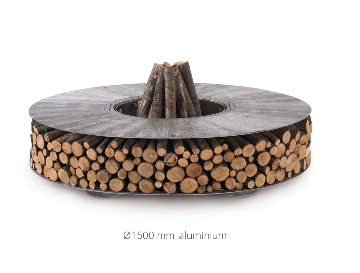 ZERO 150 - Outdoor Fire Pit Aluminium/Iron/Wood Finish Ø 150 - AK47