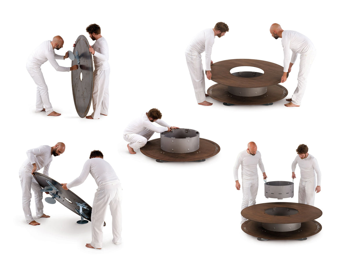 Assembly steps for Outdoor Fire Pit ZERO 150 cm