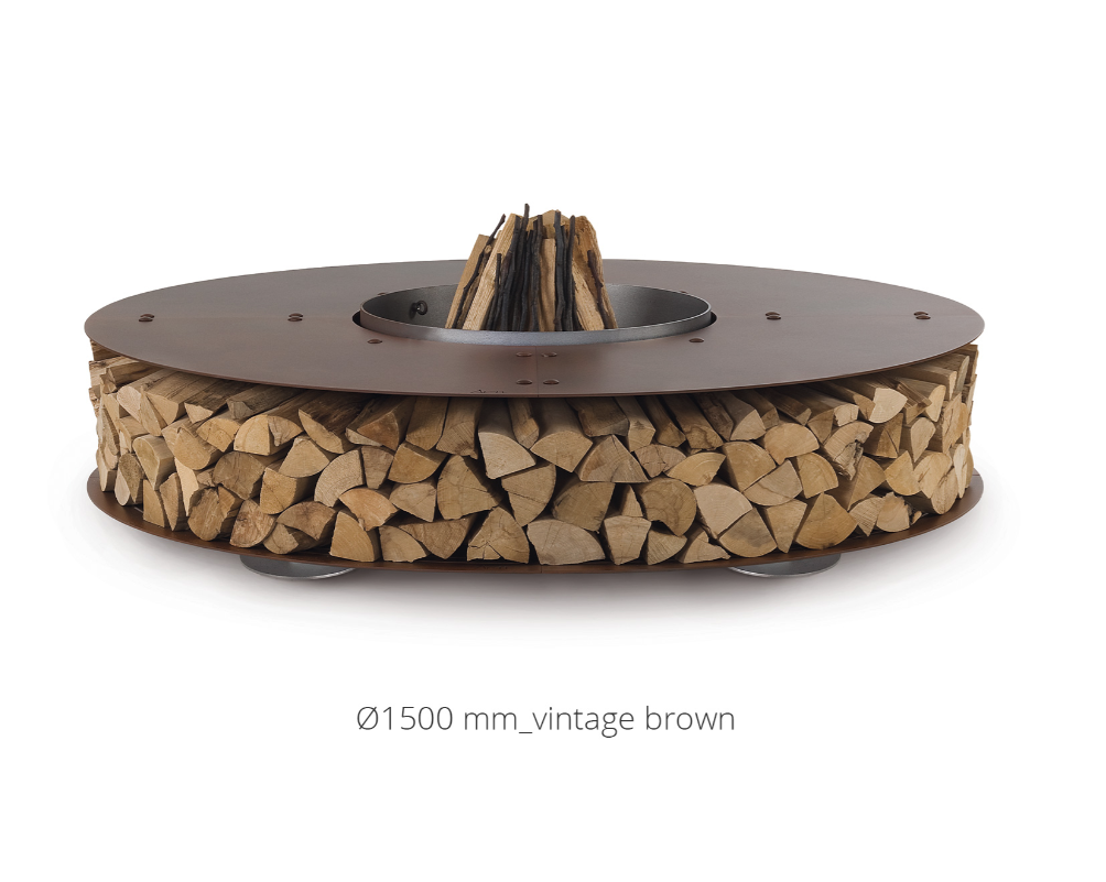 ZERO 200 Vintage Brown - Outdoor Corten Fire Pit Ø 200 - AK47