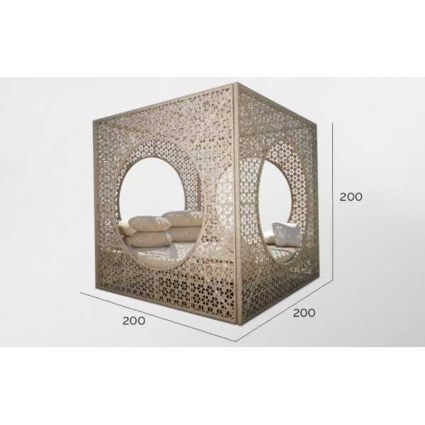 CUBE Daybed - Canapé d'extérieur aspect rotin