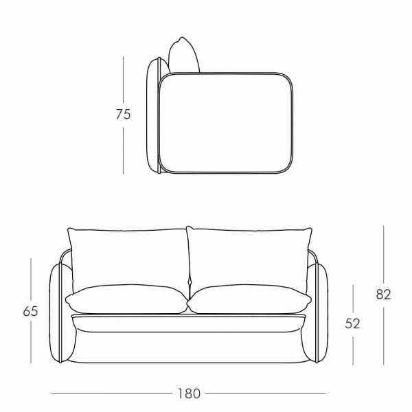 MARA - Outdoor Sofa Woven Leather Effect