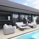 MARA - Outdoor Sofa Woven Leather Effect