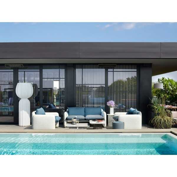 MARA - Outdoor Sofa Woven Leather Effect