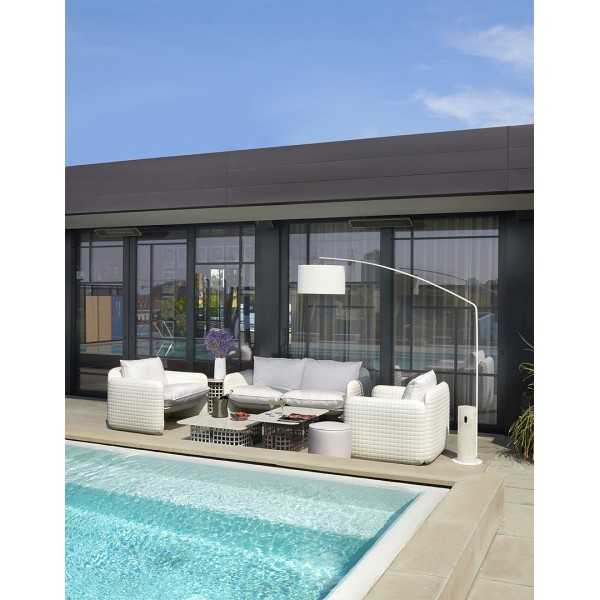 MARA - Outdoor Sofa Woven Leather Effect