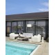 MARA - Outdoor Sofa Woven Leather Effect