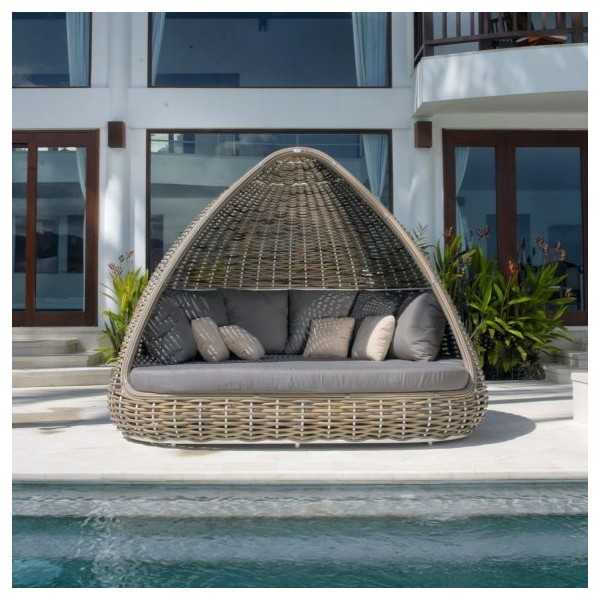 Daybed Rattan Outdoor sofa - Natural - Shade