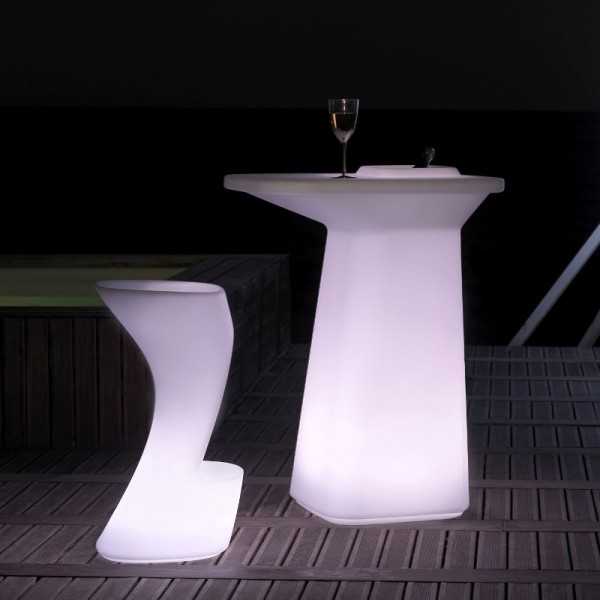 Mange Debout Lumineux ou table haute lumineuse Noma Vondom