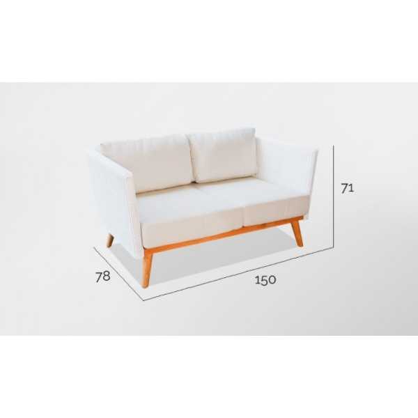 Sofa extérieur aspect rotin POB - Skyline Design