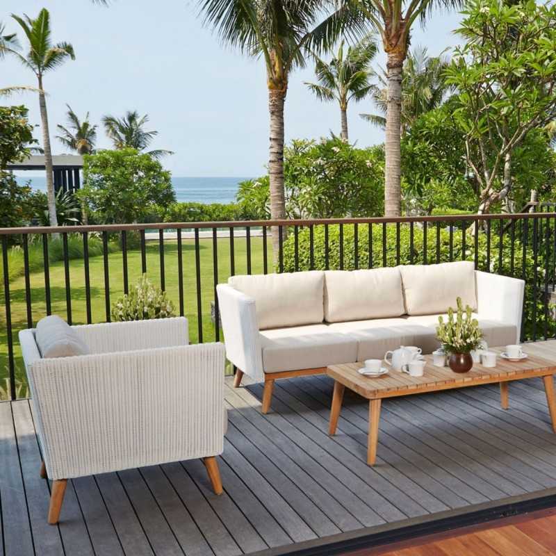 Sofa extérieur aspect rotin POB Skyline Design